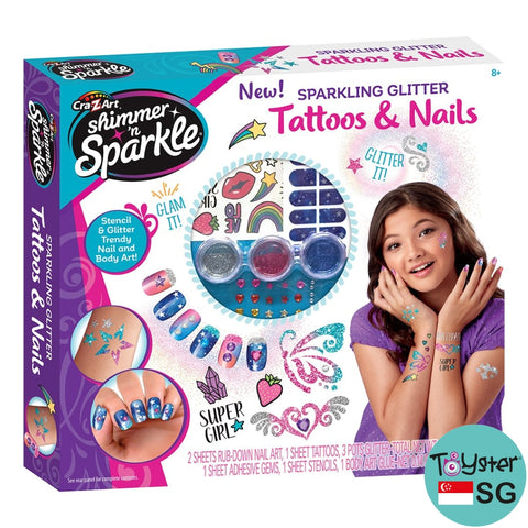 Cra-Z-Art Shimmer N Sparkle Sparkling Glitter Tattoos & Nails