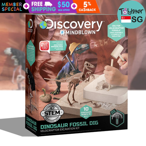 Discovery Mindblown Dinosaur Fossil Dig (Velociraptor Excavation Kit)