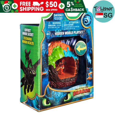 Dragons Dreamworks Hidden World Playset Lair With Collectible Hookfang Figure