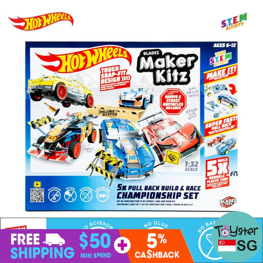 Hot Wheels Maker Kitz Build And Race Kit 5 Pack