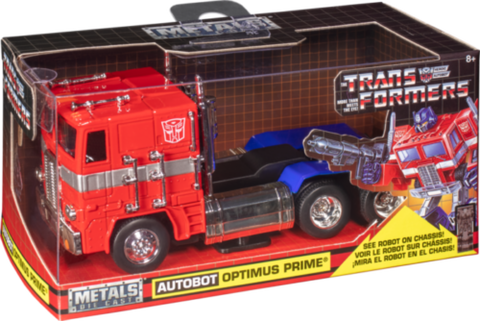 G1 Autobot Optimus Prime Truck Red with Robot on Chassis from