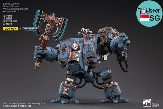 Joytoy Warhammer 40K Space Marines Wolves Venerable Dreadnought Brother Hvor Warhammer