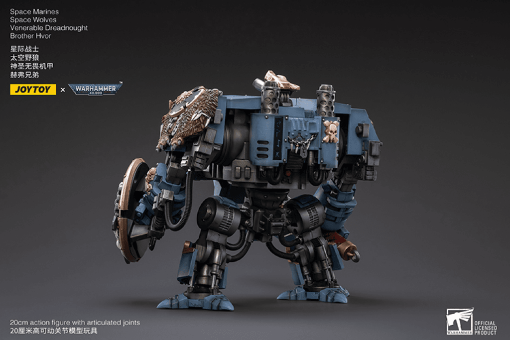 Joytoy Warhammer 40K Space Marines Wolves Venerable Dreadnought Brother Hvor Warhammer