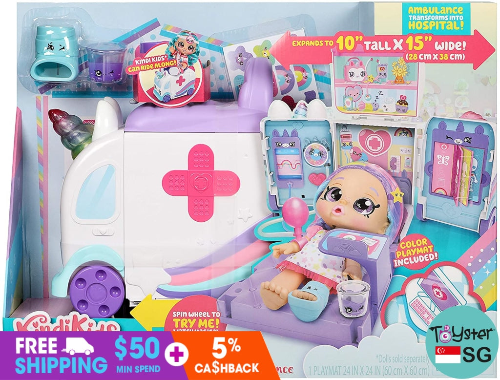 Kindi Kids Hospital Corner Unicorn Ambulance - TOYSTER Singapore