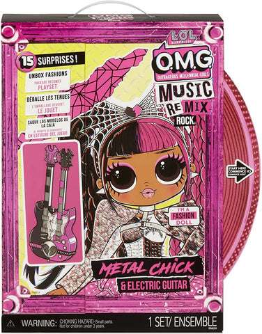 L.O.L Surprise! OMG Remix Rock Metal Chick and Electric Guitar Fashion Doll