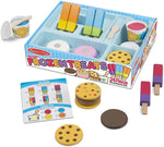 Melissa & Doug Wooden Frozen Treats Ice Cream Play Set (24 Pcs) - Food And Accessories