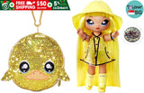 Na! Surprise 2-In-1 Sparkly Sequined Purse Daria Duckie Raincoat Doll
