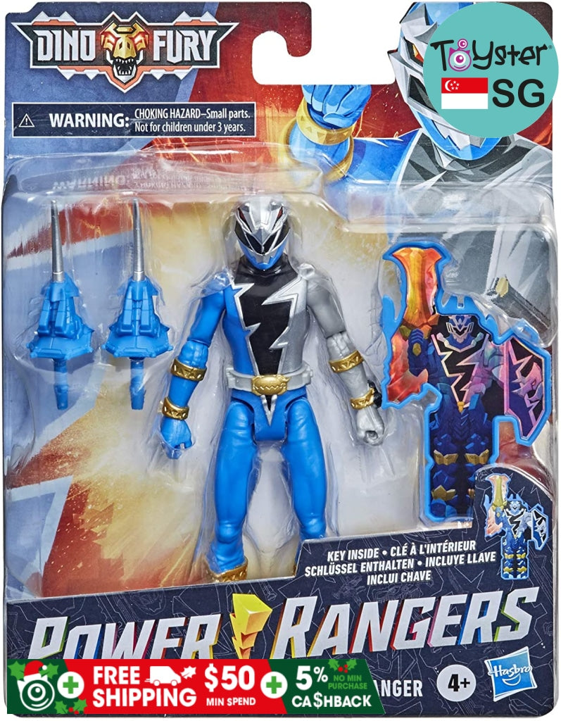 Power Rangers Dino Fury Blue Ranger 6-Inch Action Figure