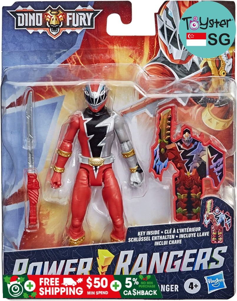 Power Rangers Dino Fury Red Ranger 6-Inch Action Figure