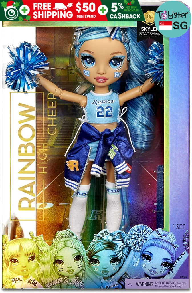 Rainbow High Cheer Jade Hunter – Cheerleader Fashion Doll, 2 Pom