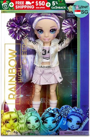 Rainbow High Cheer Violet Willow Purple Fashion Doll With Pom Poms