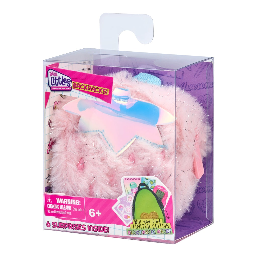 Shopkins Real Littles Gamer Pink Plastic Mini Bag Collection 6 Surprises  Inside