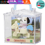 Sylvanian Families Baby Carry Case (Beagle Dog On Pony Ride) - Free Gift