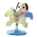 Sylvanian Families Baby Carry Case (Beagle Dog On Pony Ride) - Free Gift