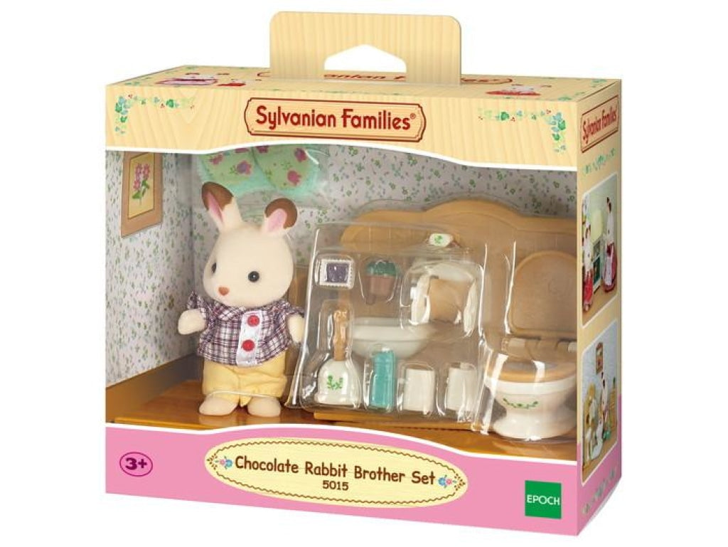 Sylvanian Families Chocolate Rabbit Brother Set - Free Gift