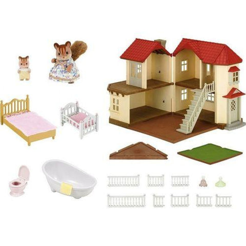 sylvanian city house with lights