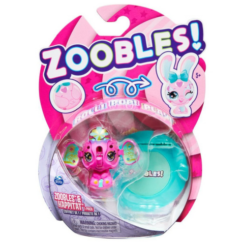 Zoobles Bam Bae Panda Transforming Collectible Figure and Happitat